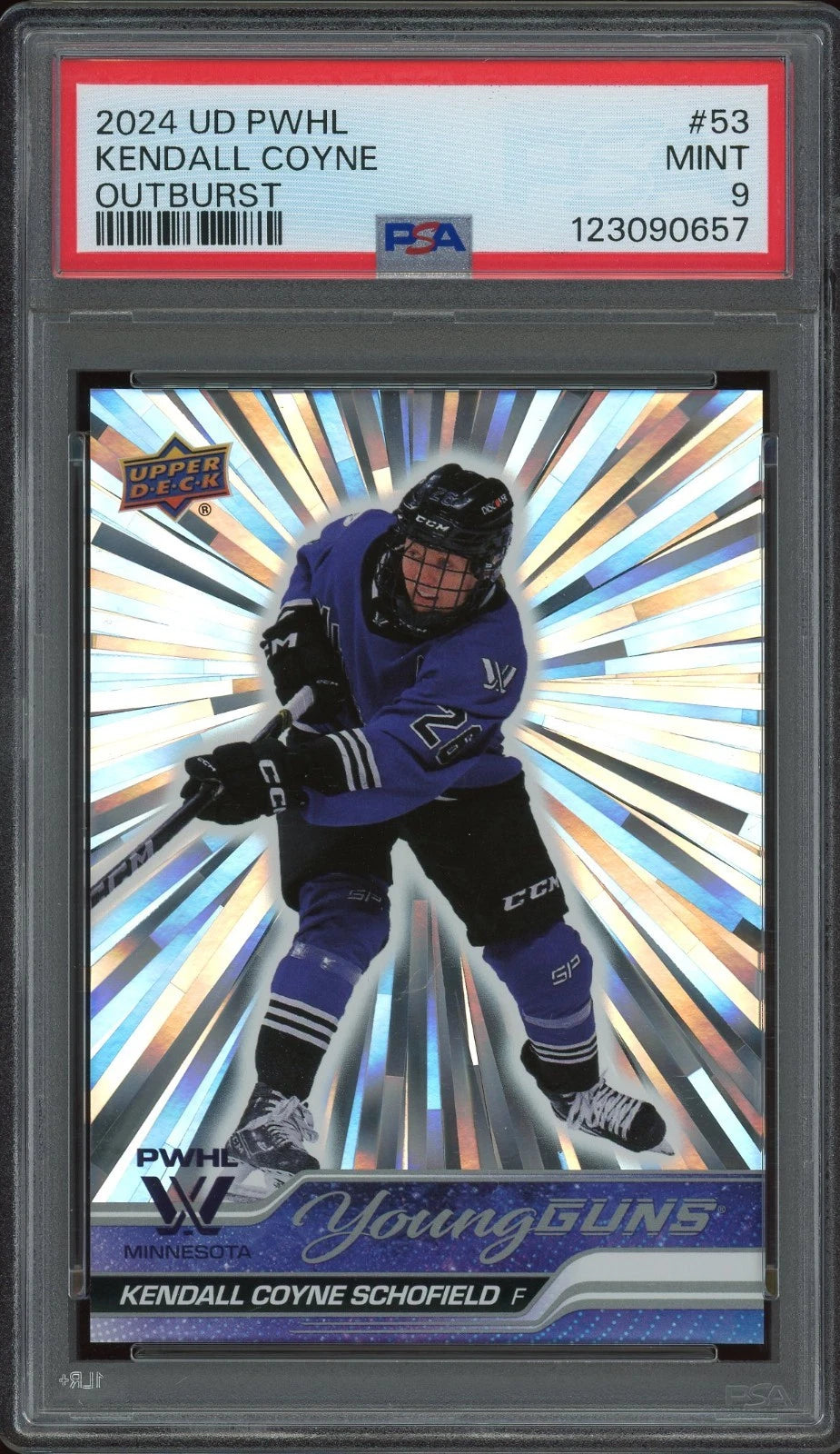2024 UD PWHL #53 Kendall Coyne Schofield Outburst PSA 9 Mint