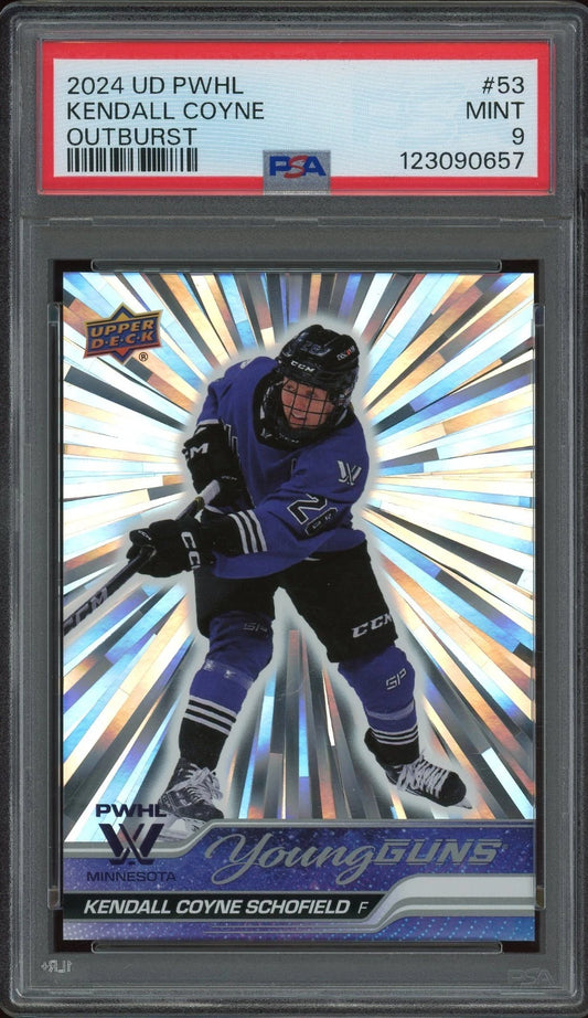 2024 UD PWHL #53 Kendall Coyne Schofield Outburst PSA 9 Mint