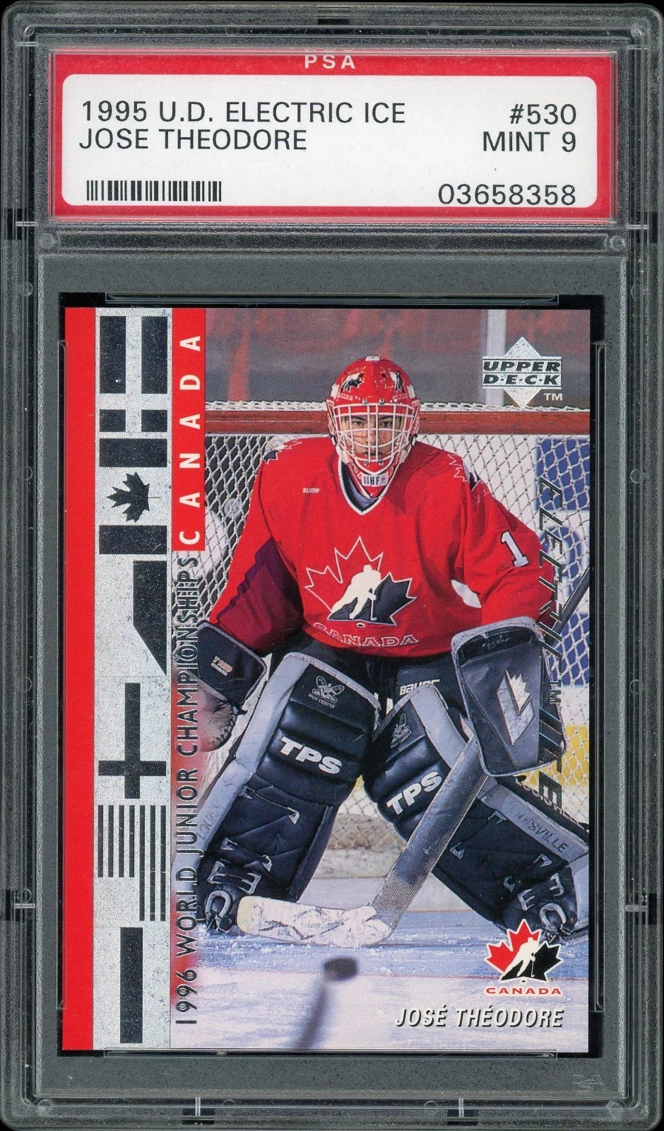 1995 Upper Deck Electric Ice #530 Jose Theodore PSA 9