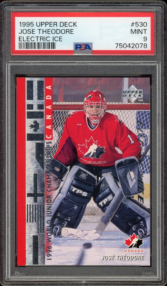 1995 Upper Deck #530 Jose Theodore Electric Ice PSA 9 Mint