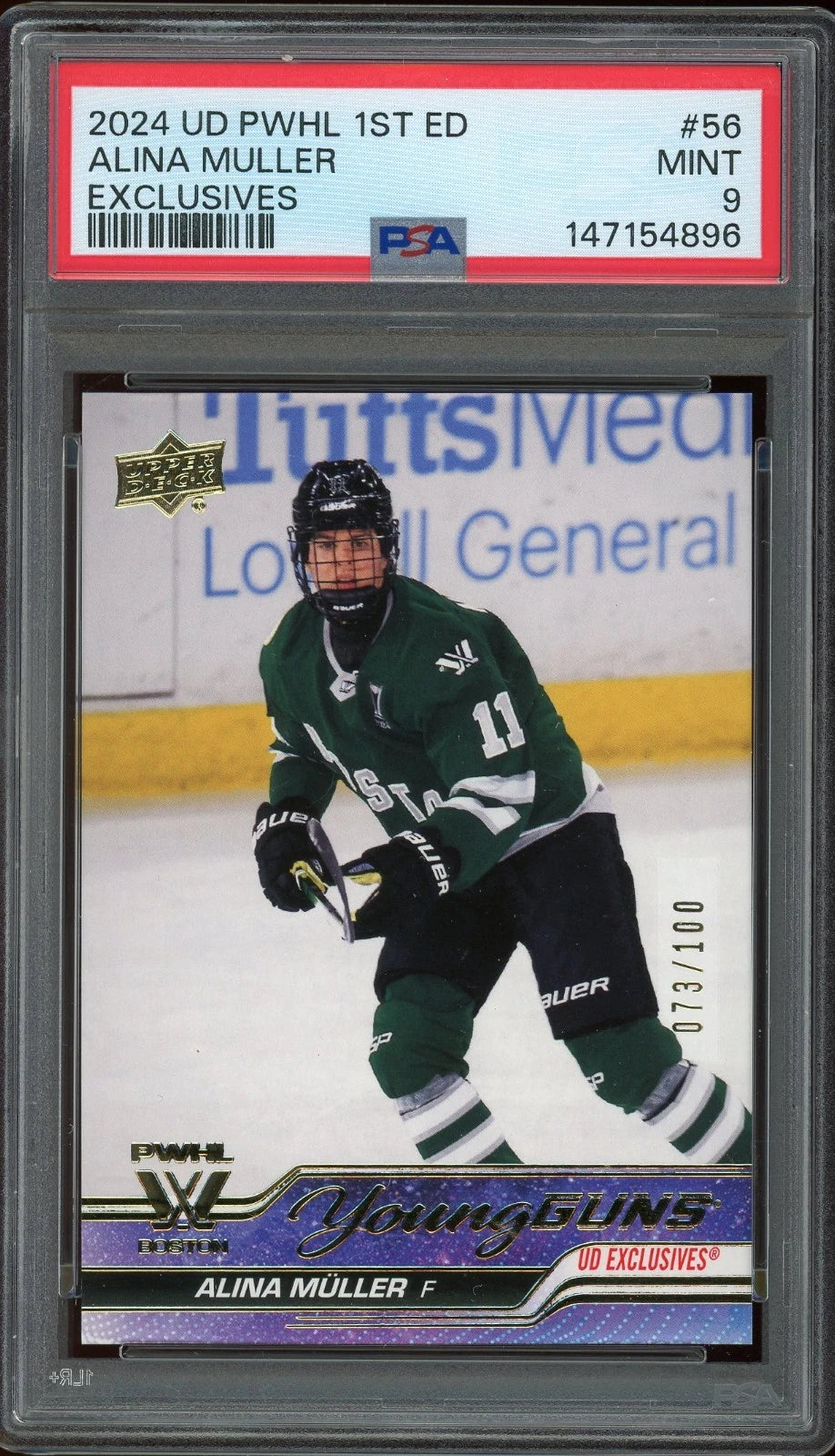 2024 UD PWHL 1st ED #56 Alina Muller Exclusives PSA 9 Mint