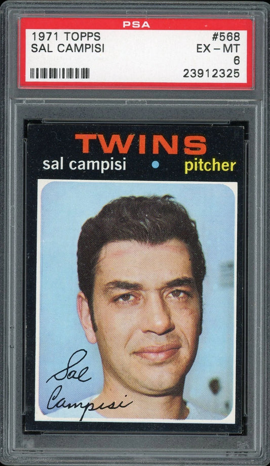 1971 Topps #568 Sal Campisi PSA 6 EX-MT