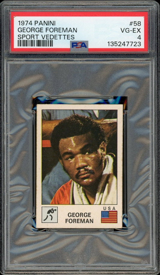 1974 Panini #58 George Foreman Sport Vedettes PSA 4 VG-EX