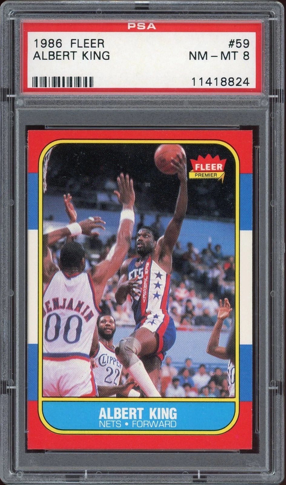 1986 Fleer #59 Albert King PSA 8 NM-MT