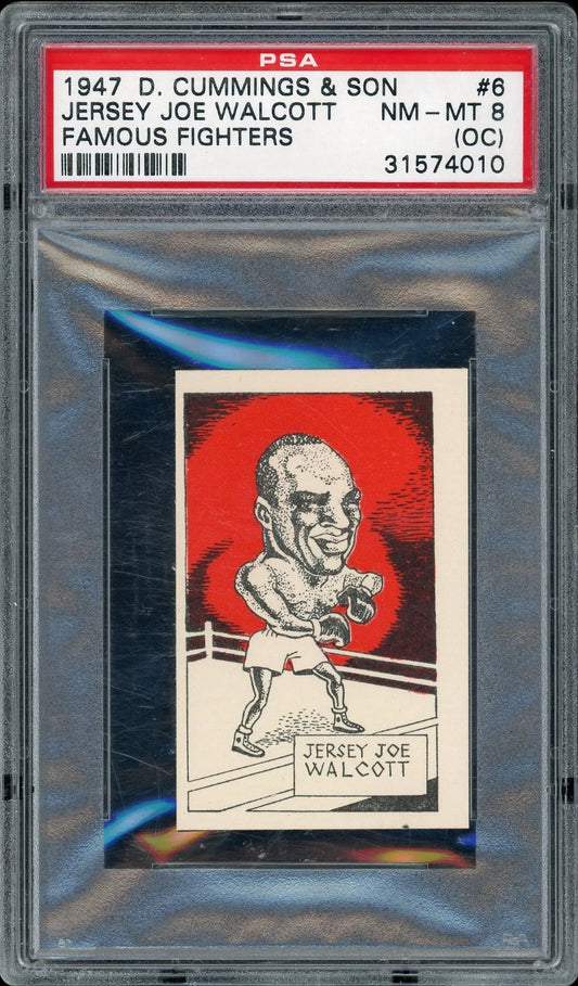 1947 D. Cummings & Son #6 Jersey Joe Walcott Famous Fighters PSA 8 OC NM-MT