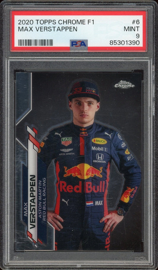 2020 Topps Chrome F1 #5 Max Verstappen PSA 9 Mint