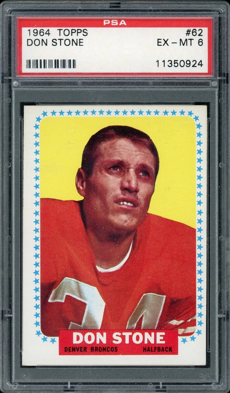 1964 Topps #62 Don Stone PSA 6 Ex-MT