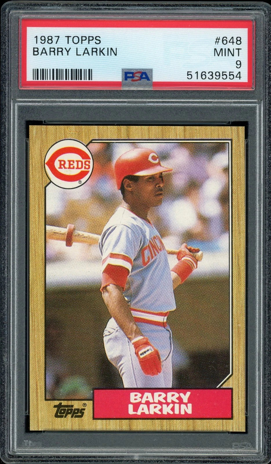 1987 Topps #648 Barry Larkin PSA 9 Mint