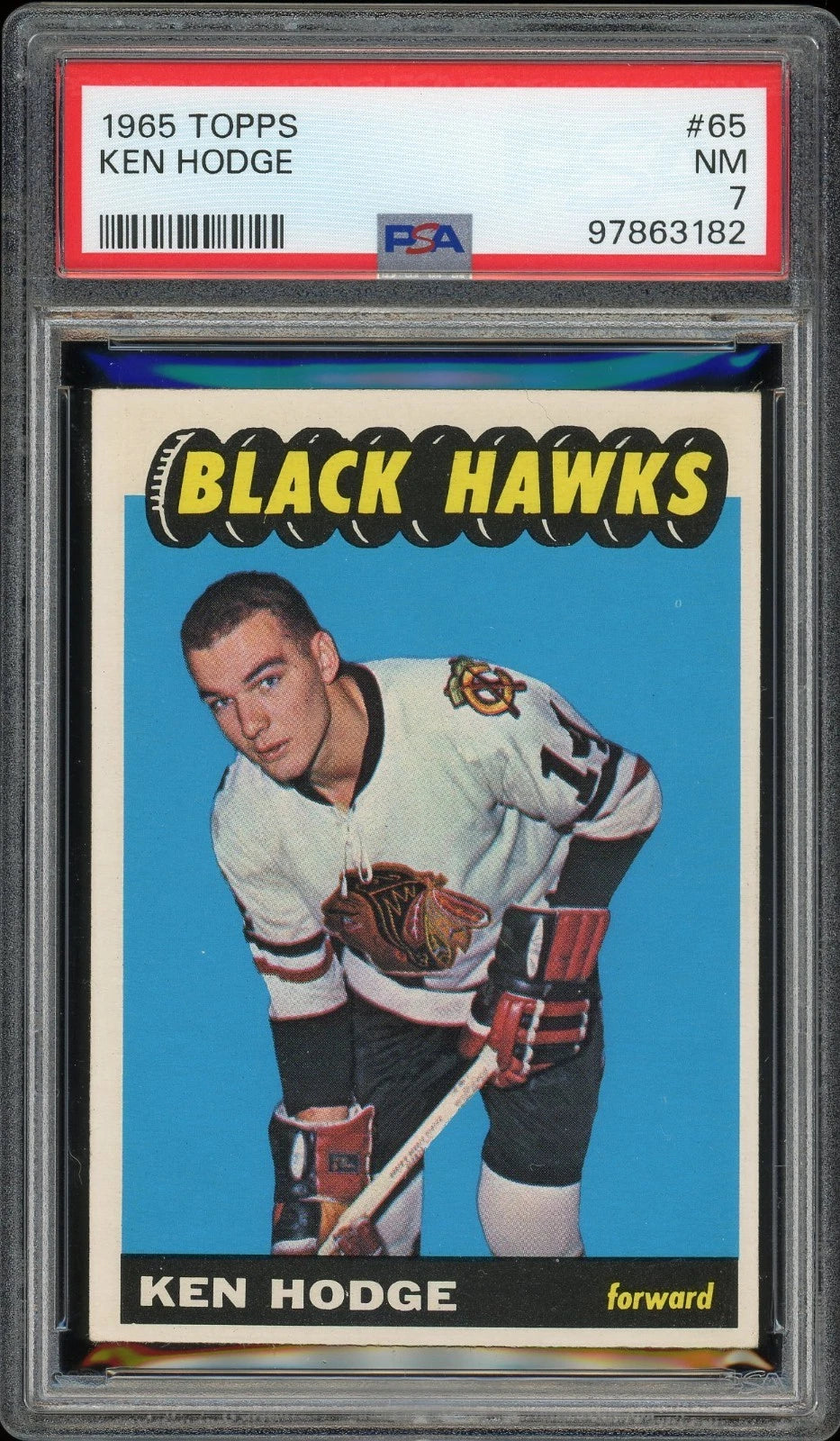 1965 Topps #65 Ken Hodge PSA 7 NM