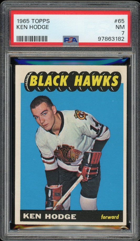 1965 Topps #65 Ken Hodge PSA 7 NM