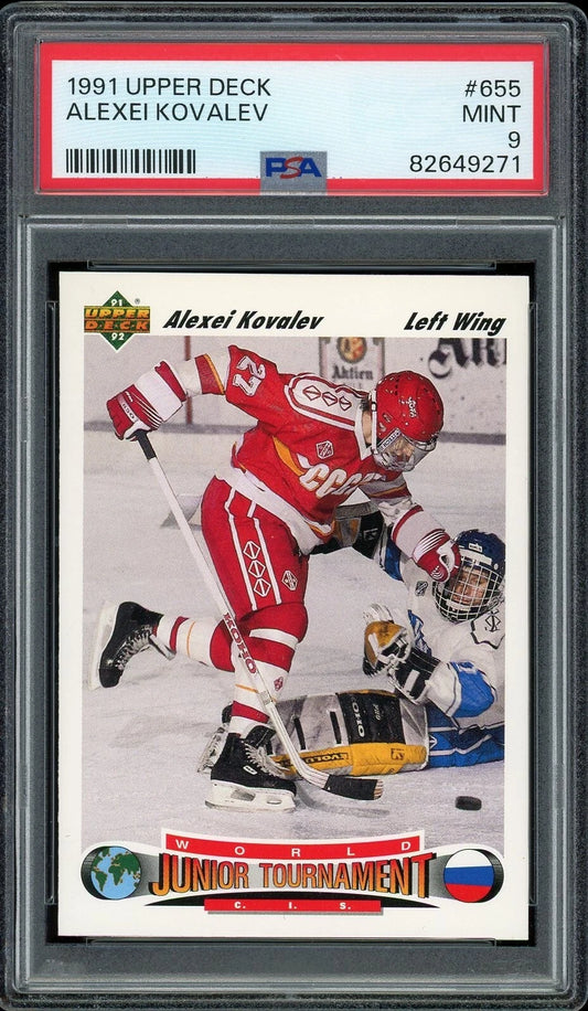1991 Upper Deck #655 Alexei Kovalev PSA 9 Mint