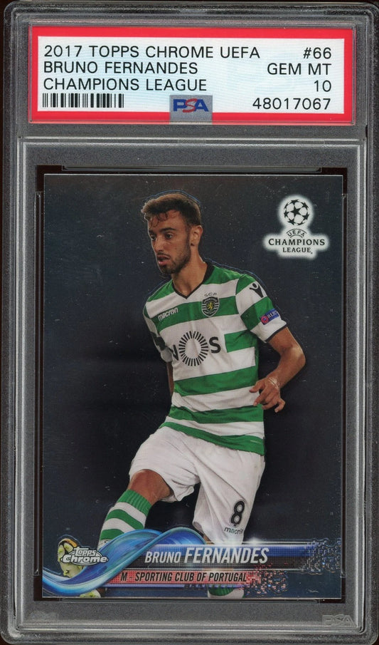 2017 Topps Chrome UEFA #66 Bruno Fernandes Champions League PSA 10 GEM MT