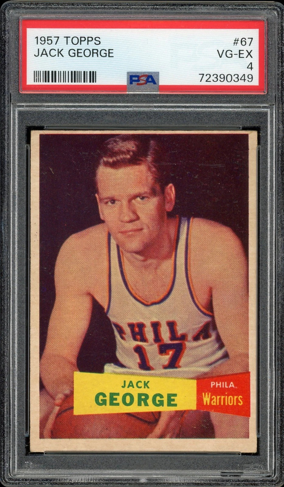 1957 Topps #67 Jack George PSA 4 VG-EX