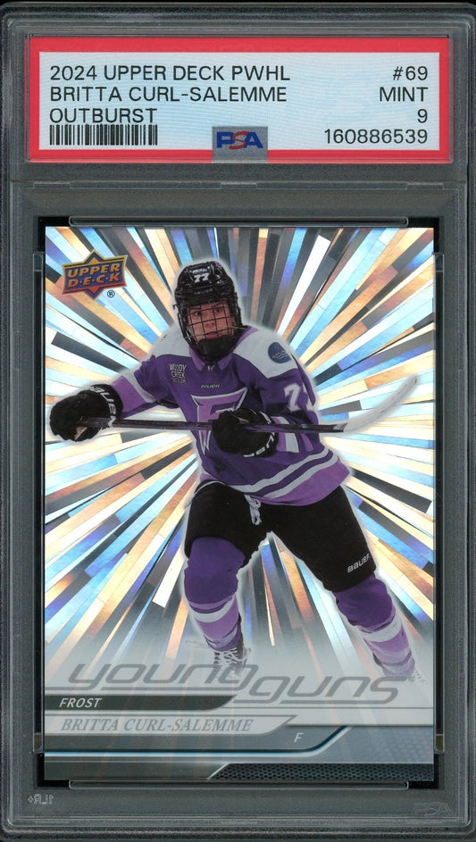 2024 Upper Deck PWHL #69 Britta Curl-Salemme Outburst PSA 9 Mint
