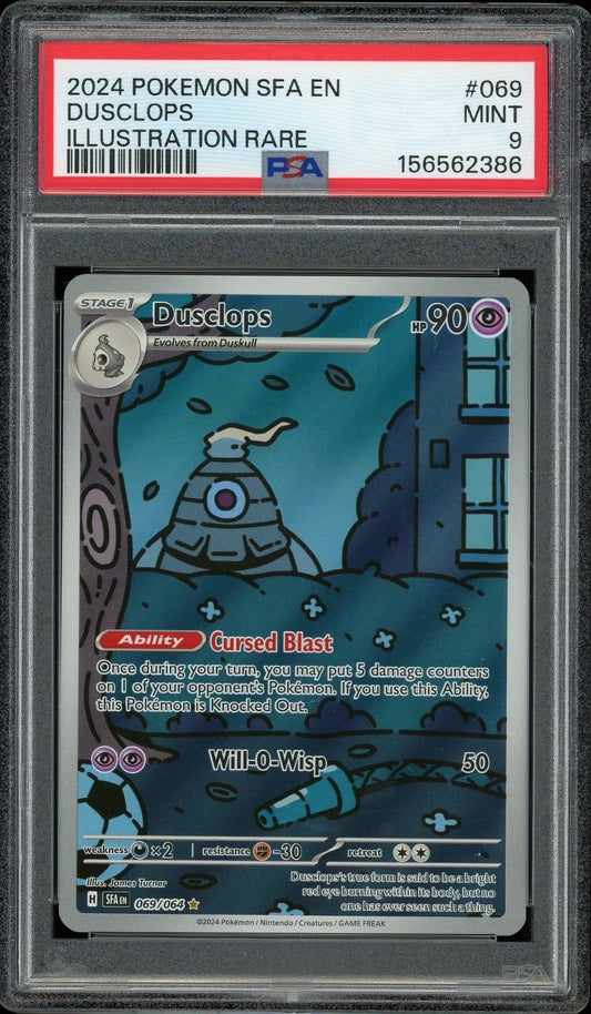 2024 Pokemon Shrouded Fable EN #069 Dusclops Illustration Rare PSA 9 Mint
