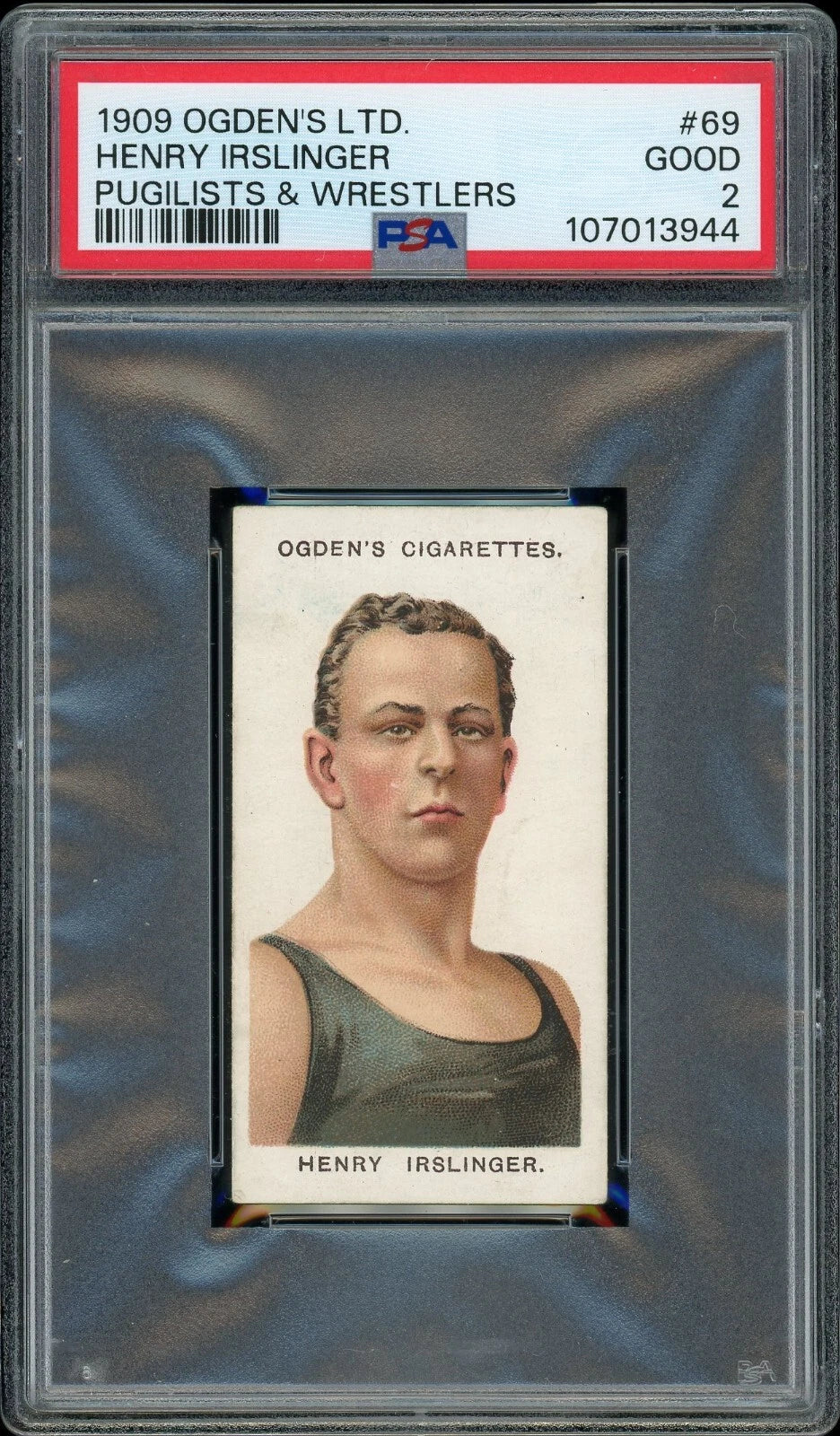 1909 Ogden's LTD #69 Henry Irslinger Pugilists & Wrestlers PSA 2 GOOD