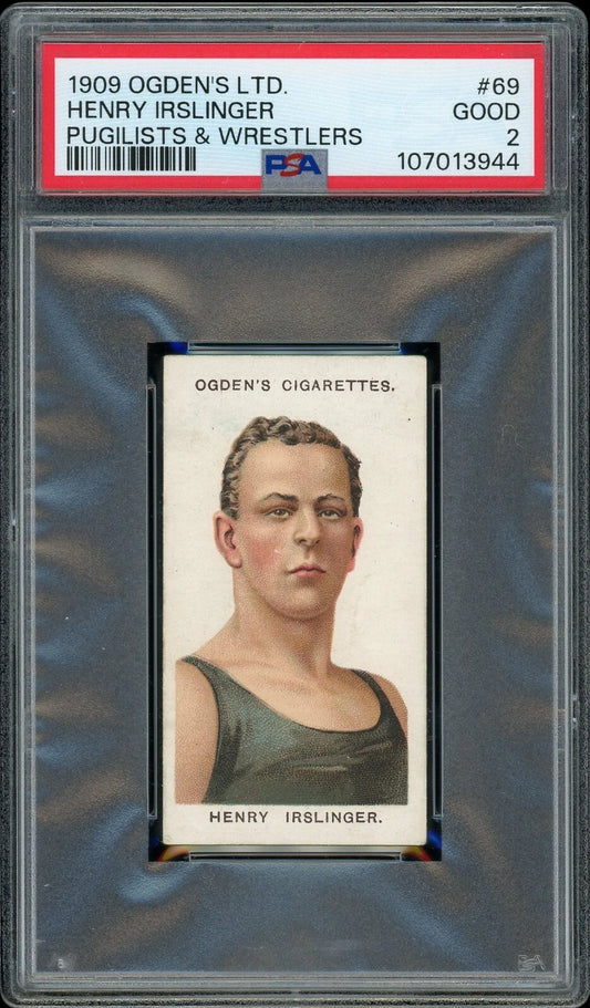 1909 Ogden's LTD #69 Henry Irslinger Pugilists & Wrestlers PSA 2 GOOD