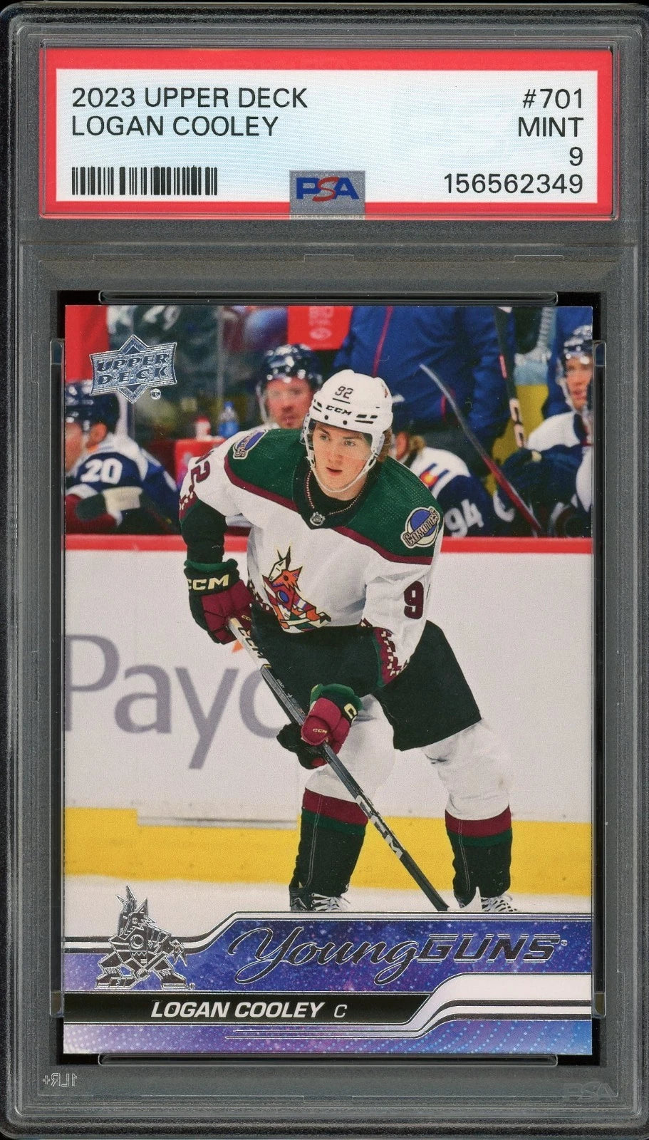 2023 Upper Deck #701 Logan Cooley PSA 9 Mint