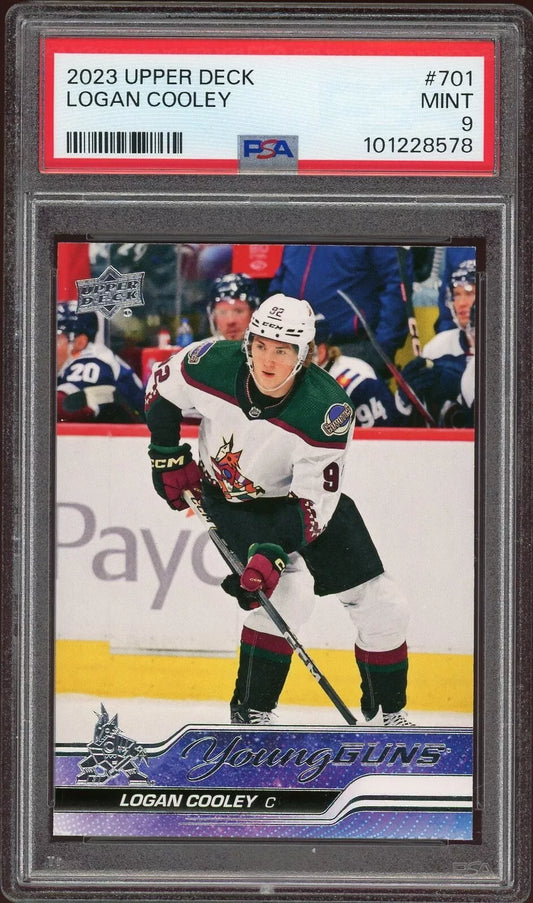 2023 Upper Deck #701 Logan Cooley PSA 9 Mint
