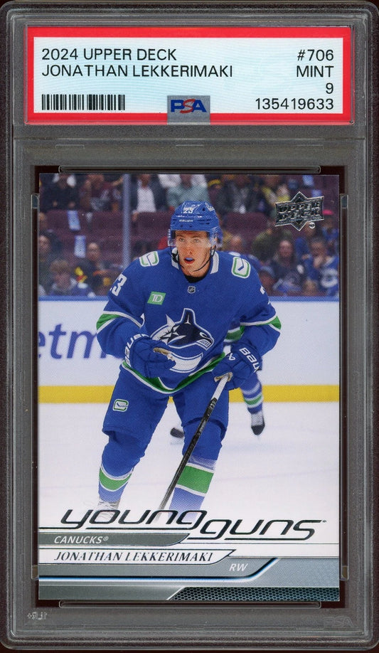 2024 Upper Deck #706 Jonathan Lekkerimaki PSA 9 Mint