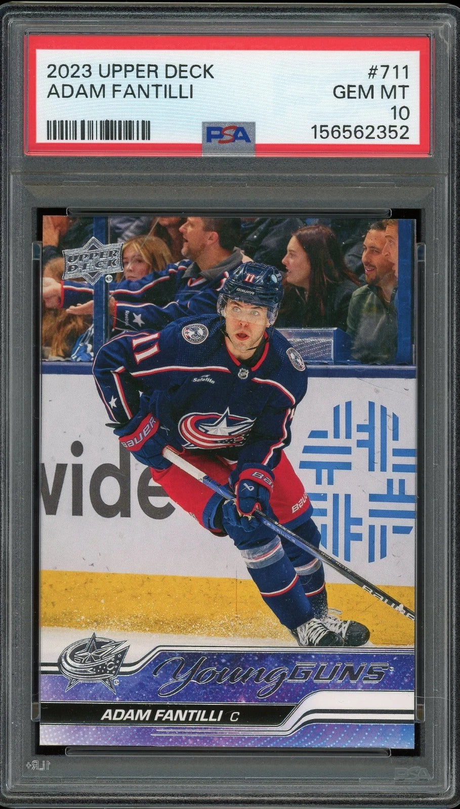 2023 Upper Deck #711 Adam Fantilli PSA 10 GEM MT