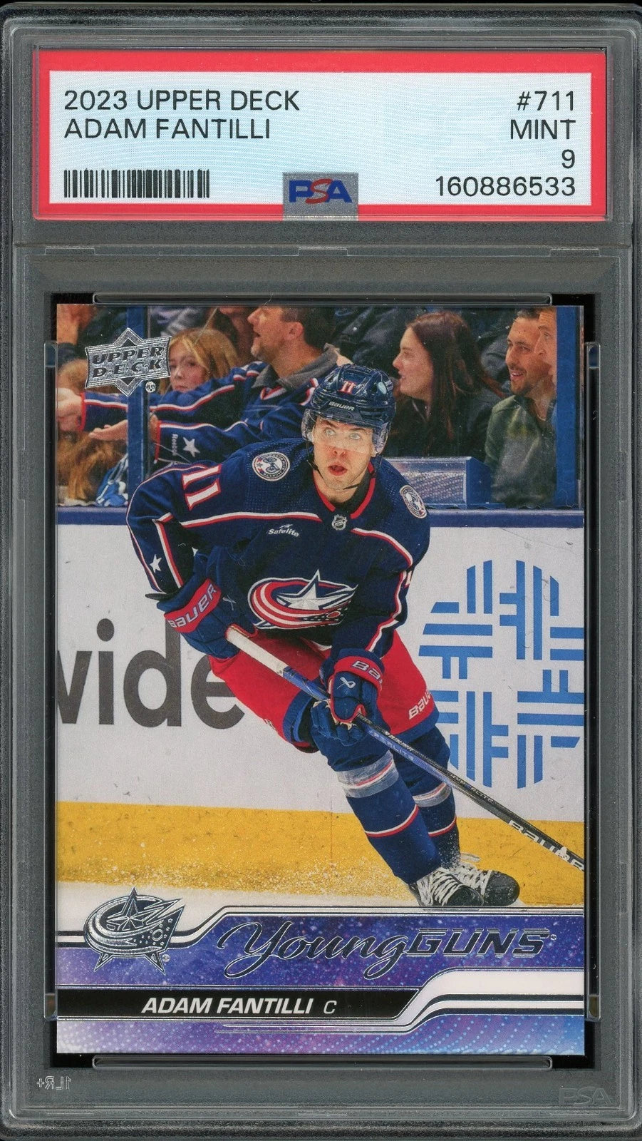 2023 Upper Deck #711 Adam Fantilli PSA 9 Mint