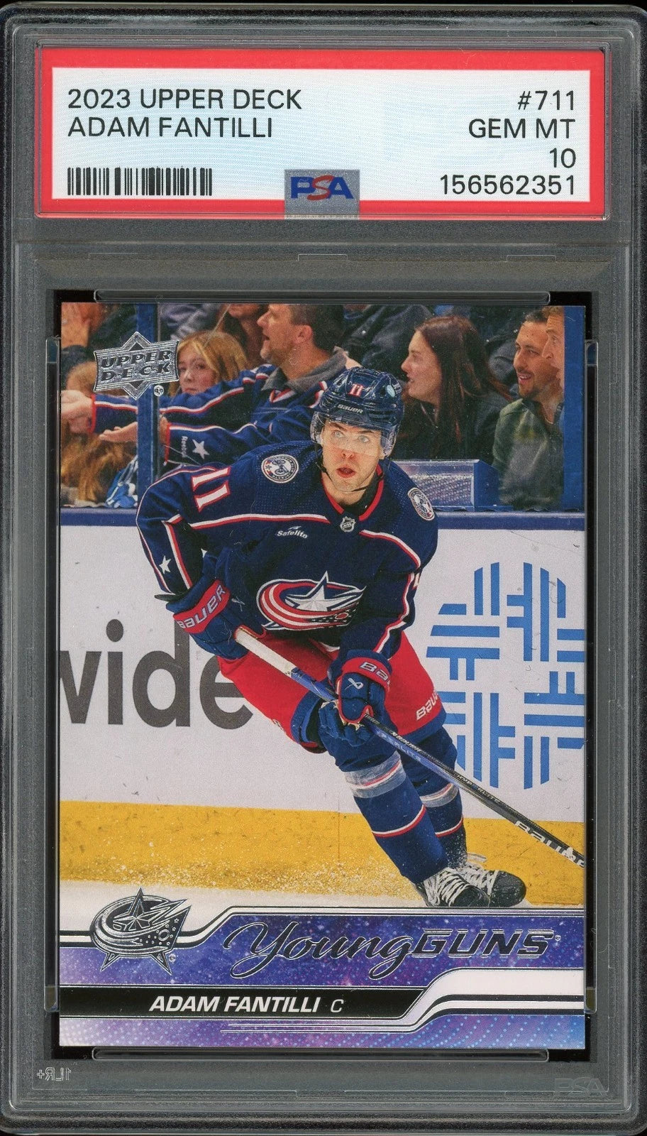 2023 Upper Deck #711 Adam Fantilli PSA 10 GEM MT