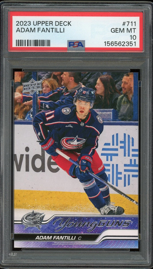 2023 Upper Deck #711 Adam Fantilli PSA 10 GEM MT