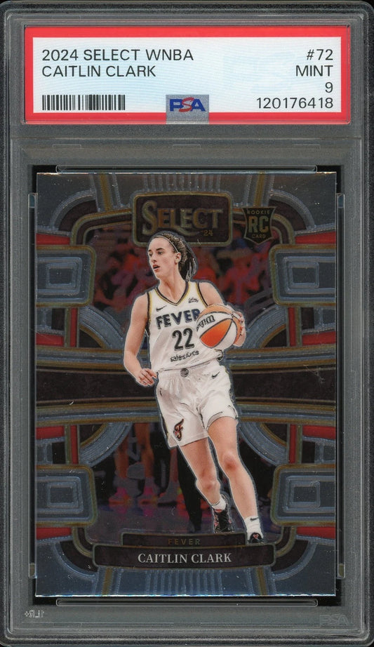 2024 Select WNBA #72 Caitlin Clark PSA 9