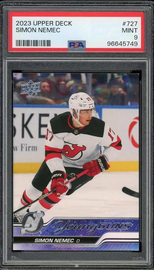 2023 Upper Deck #727 Simon Nemec PSA 9 Mint