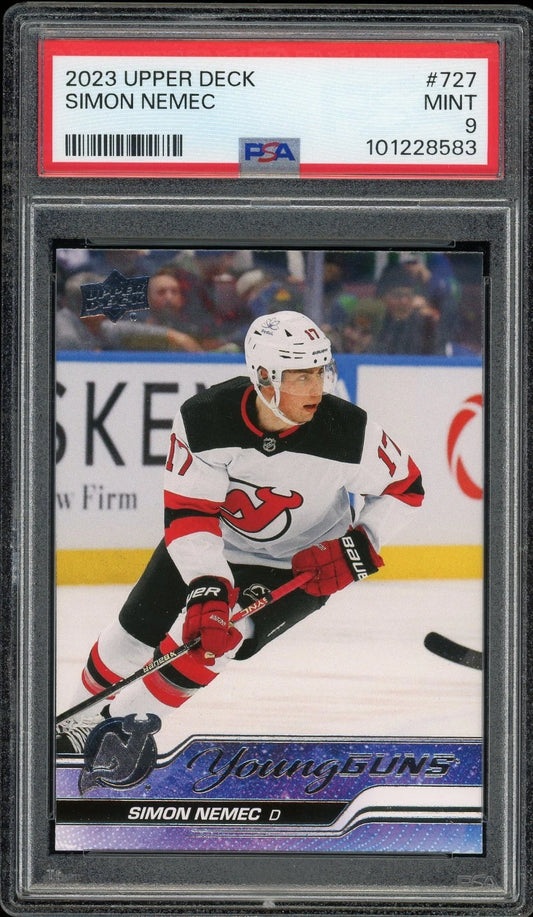2023 Upper Deck #727 Simon Nemec PSA 9 Mint