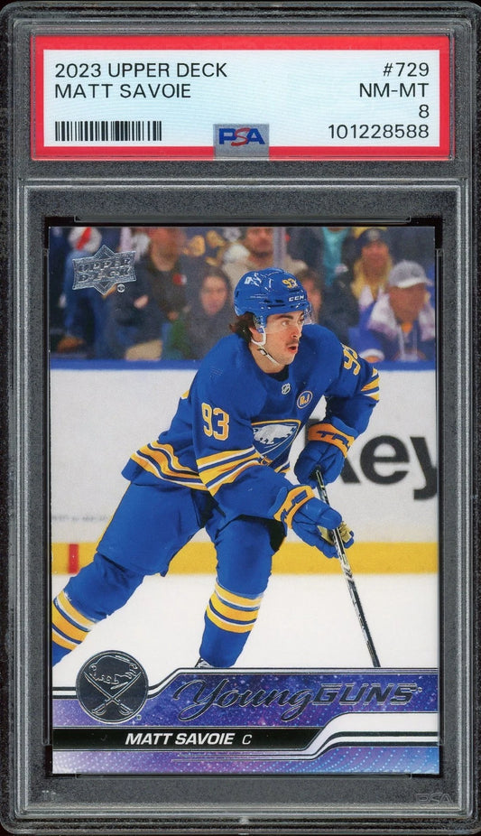 2023 Upper Deck #729 Matt Savoie PSA 8