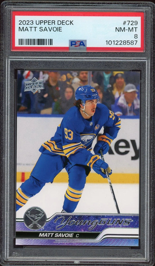 2023 Upper Deck #729 Matt Savoie PSA 8