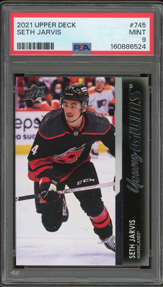 2021 Upper Deck #745 Seth Jarvis PSA 9 Mint