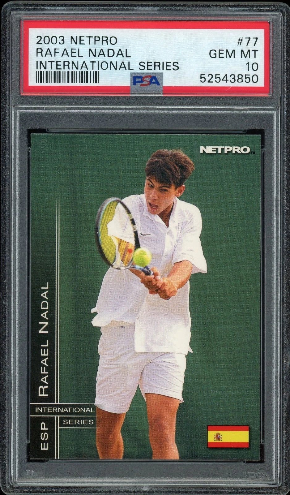 2003 Netpro #77 Rafael Nadal International Series PSA 10 GEM MT