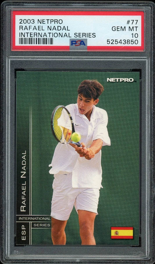 2003 Netpro #77 Rafael Nadal International Series PSA 10 GEM MT