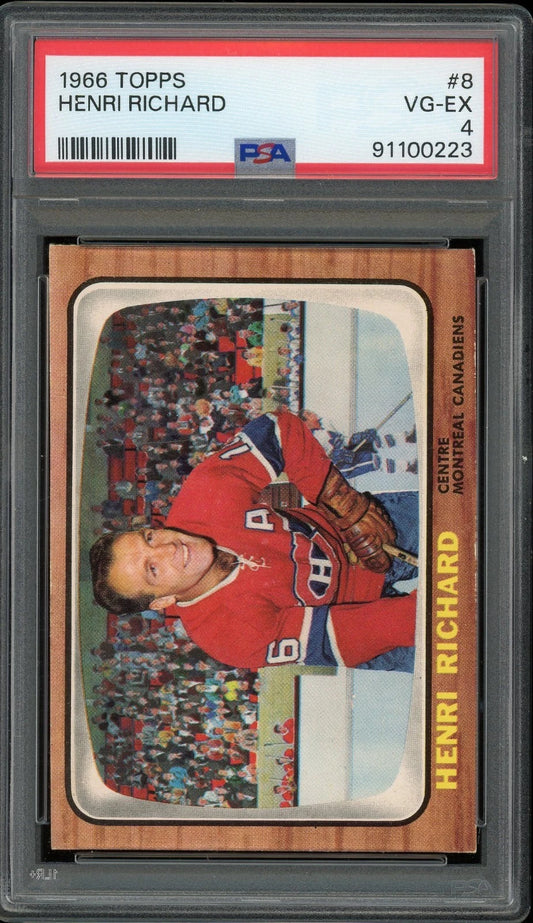 1966 Topps #8 Henri Richard PSA 4 VG-EX