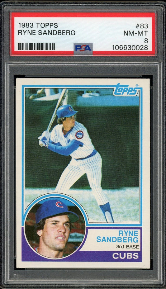 1983 Topps #83 Ryne Sandberg PSA 8 NM-MT