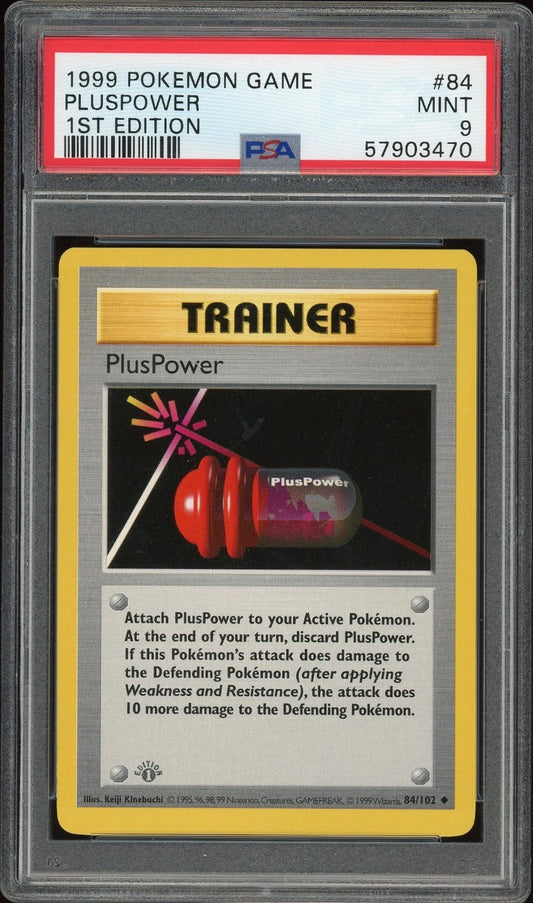 1999 Pokemon Game 1st Edition #84 PlusPower PSA 9 Mint