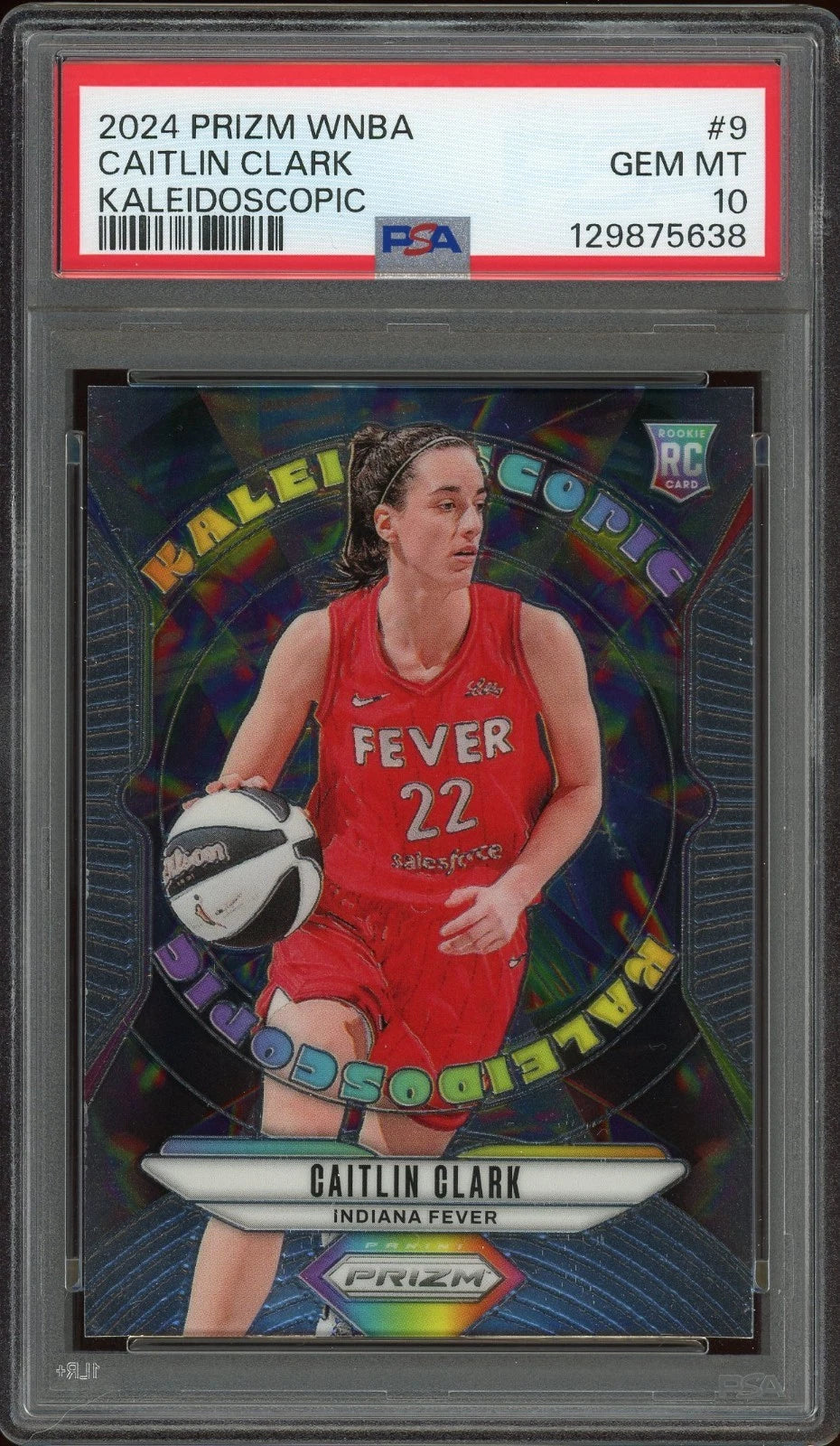 2024 Prizm WNBA #9 Caitlin Clark Kaleidoscopic PSA 10 GEM MT