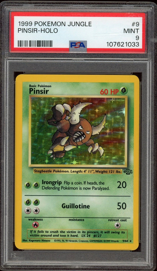 1999 Pokemon Jungle #9 Pinsir Holo PSA 9