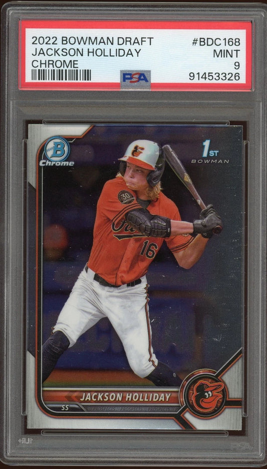2022 Bowman Draft #BDC168 Jackson Holliday Chrome PSA 9 Mint