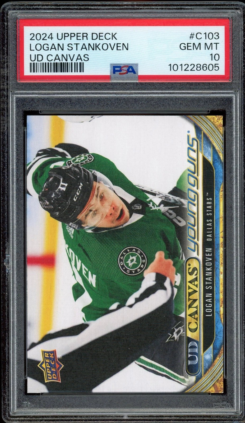 2024 Upper Deck #C103 Logan Stankoven UD Canvas PSA 10 GEM MT