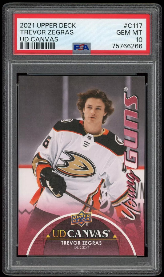2021 Upper Deck #C117 Trevor Zegras UD Canvas PSA 10 GEM MT