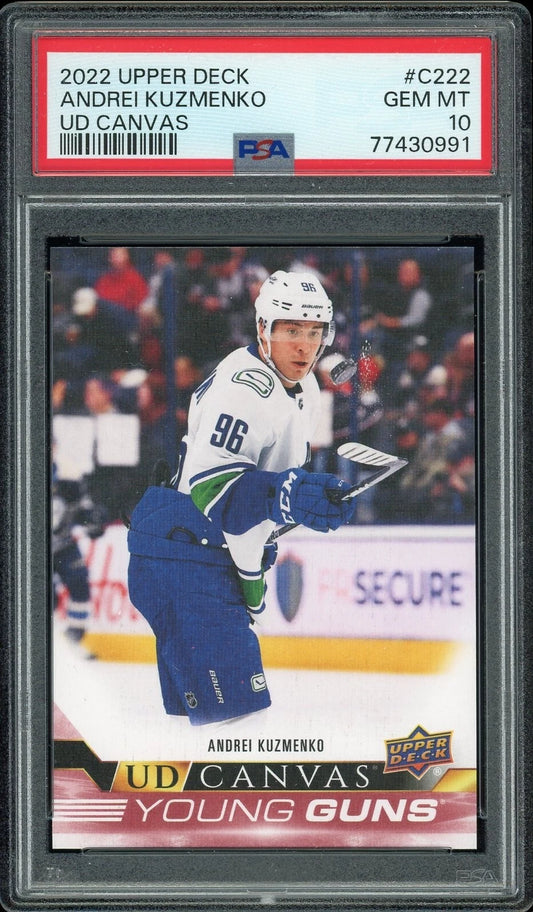 2022 Upper Deck #C222 Andrei Kuzmenko UD Canvas PSA 10 GEM MT