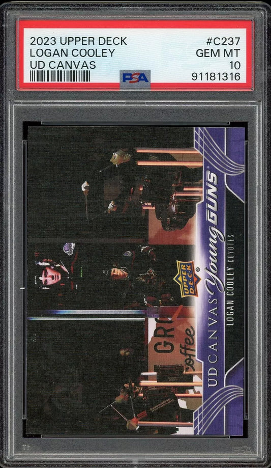 2023 Upper Deck #C237 Logan Cooley UD Canvas PSA 10 GEM MT