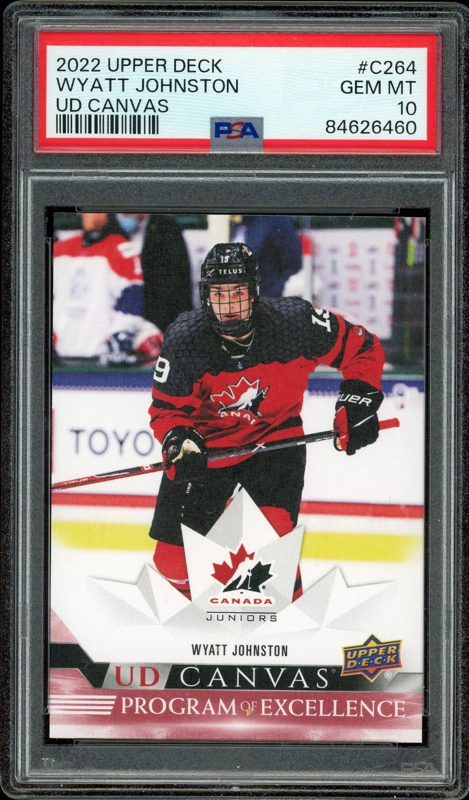 2022 Upper Deck #C264 Wyatt Johnston UD Canvas Program of Excellence PSA 10 GEM MT