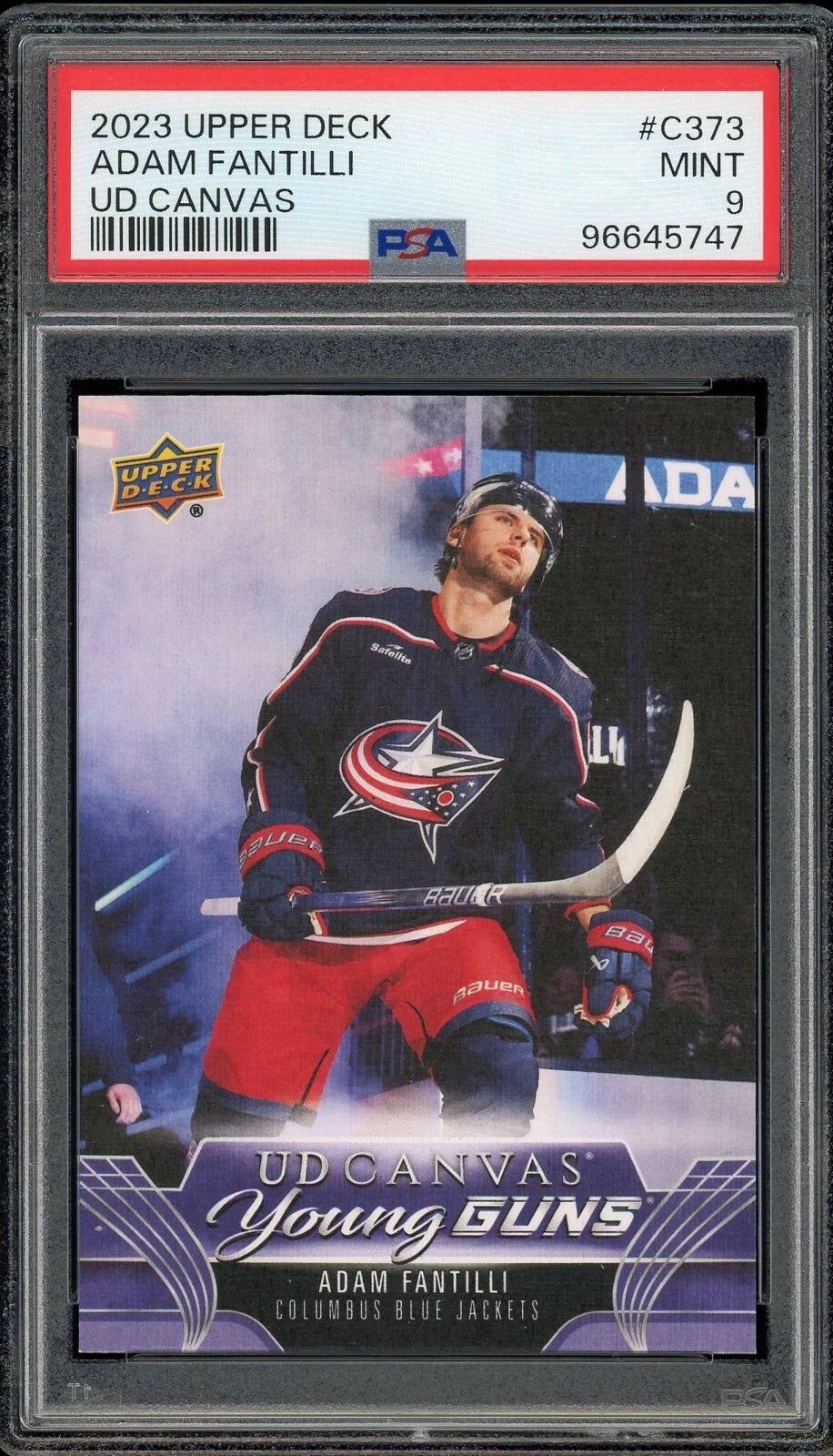 2023 Upper Deck #C373 Adam Fantilli UD Canvas PSA 9 mint