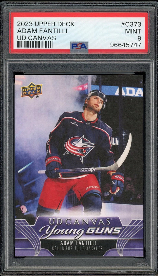 2023 Upper Deck #C373 Adam Fantilli UD Canvas PSA 9 mint