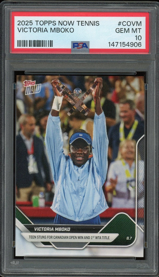 2025 Topps Now Tennis #COVM Victoria Mboko PSA 10 GEM MT